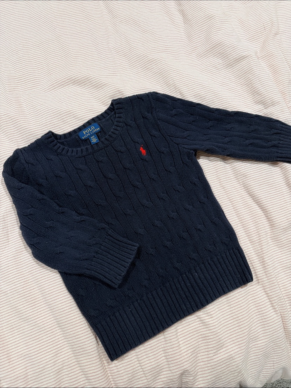 Toddler Polo Cable Knit Sweater
